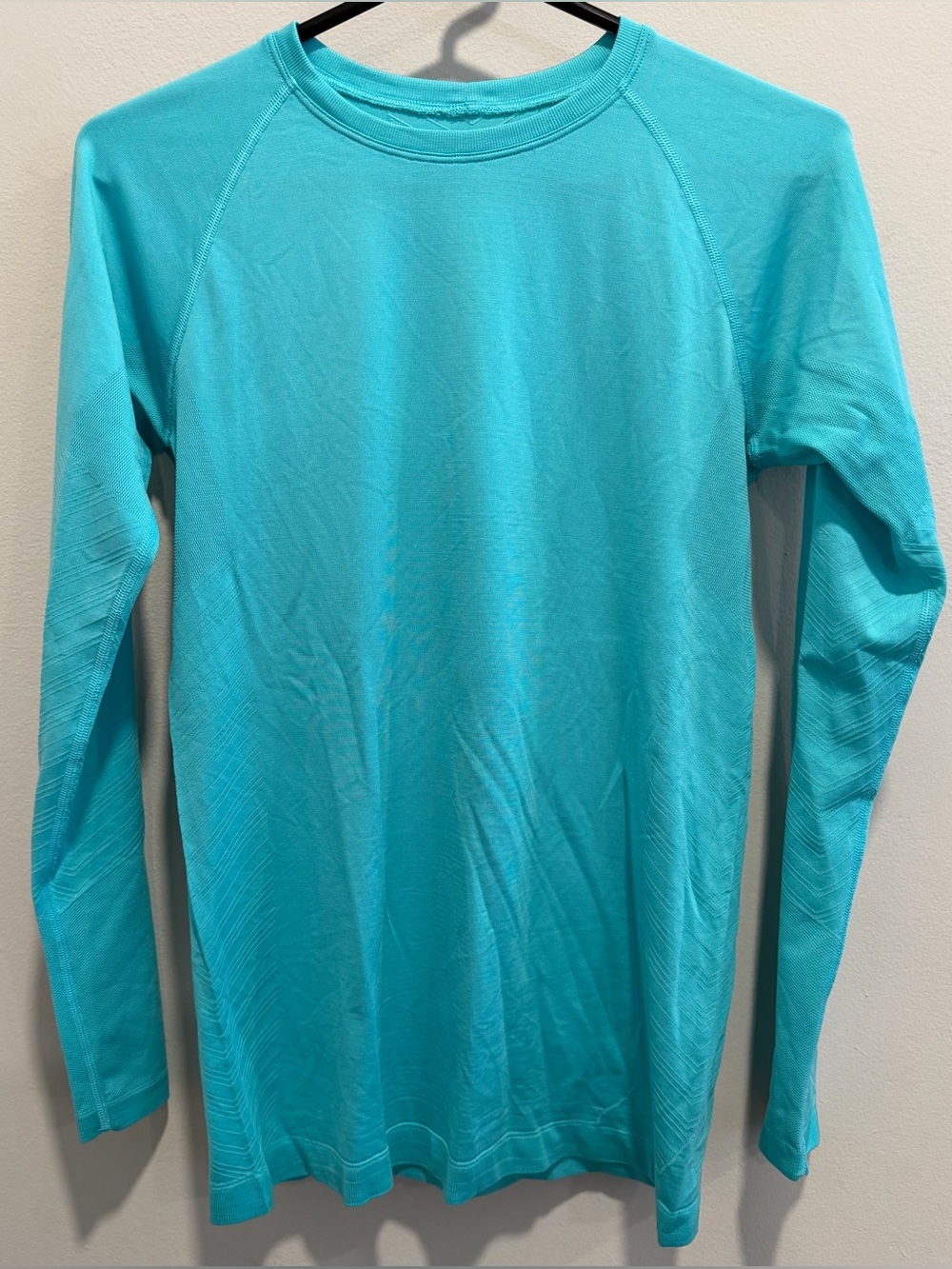 Patagonia Long Sleeve Crewneck Shirt Size Small Aqua Blue Hiking Outdoor